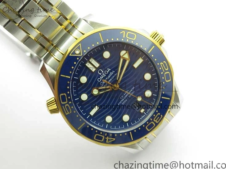 0503 2018 Seamaster Diver 300M SS YG VSF 1:1 Best Edition YG Bezel Blue Dial on SS YG Bracelet A Effortless 7897